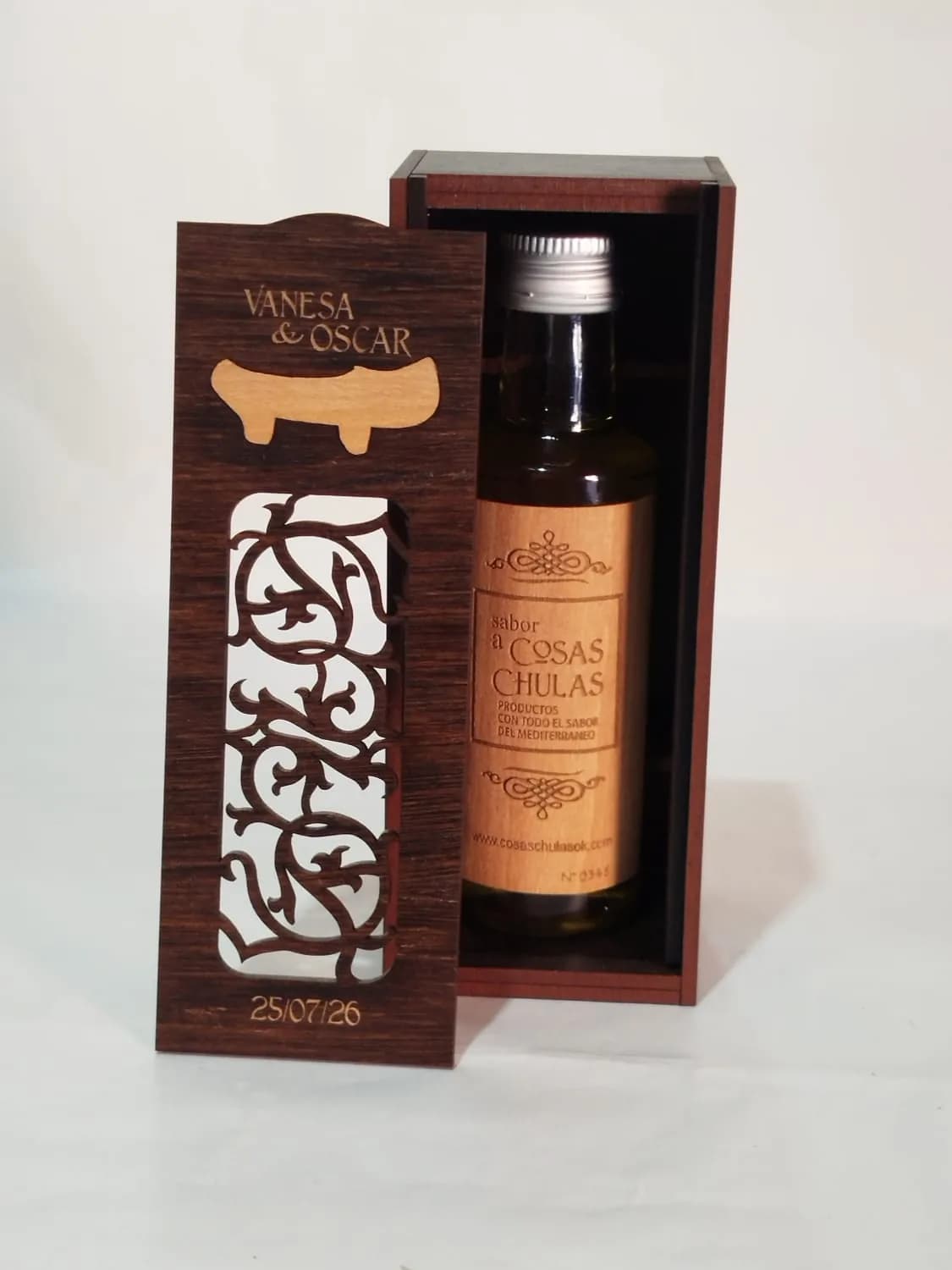 Caja de vino de boda